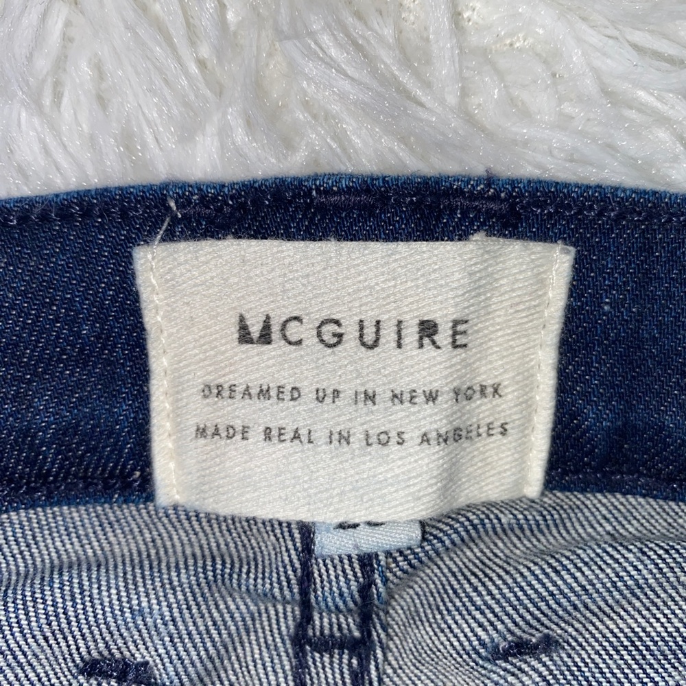 NWOT MCGUIRE dark wash flared denim jeans - Picture 2 of 7